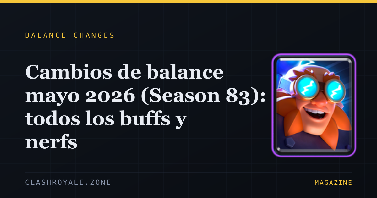 Cambios de balance Season 83 de Clash Royale — Clash Royale Zone
